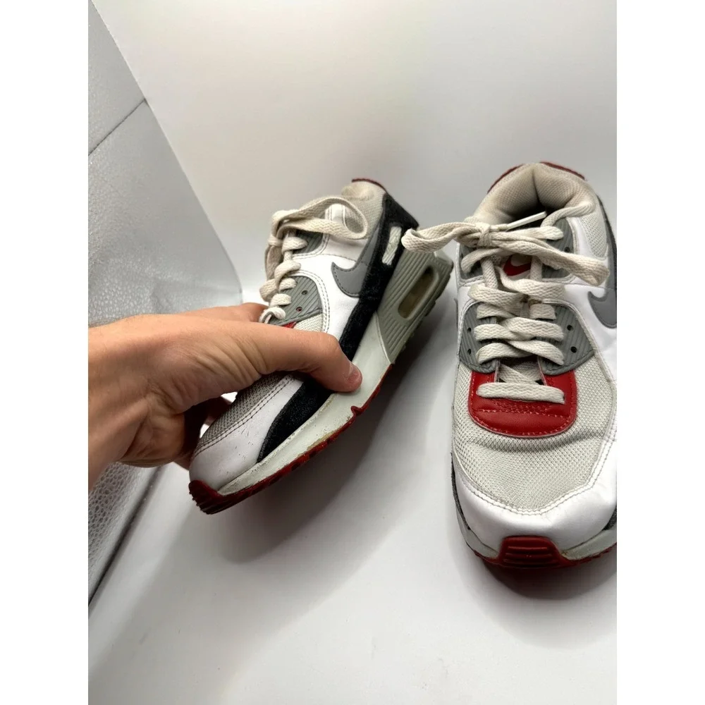 Nike Air‎ Max 90 Leather GS CD6864-019 Kids 7 Sneaker Photon Dust Gray Shoes